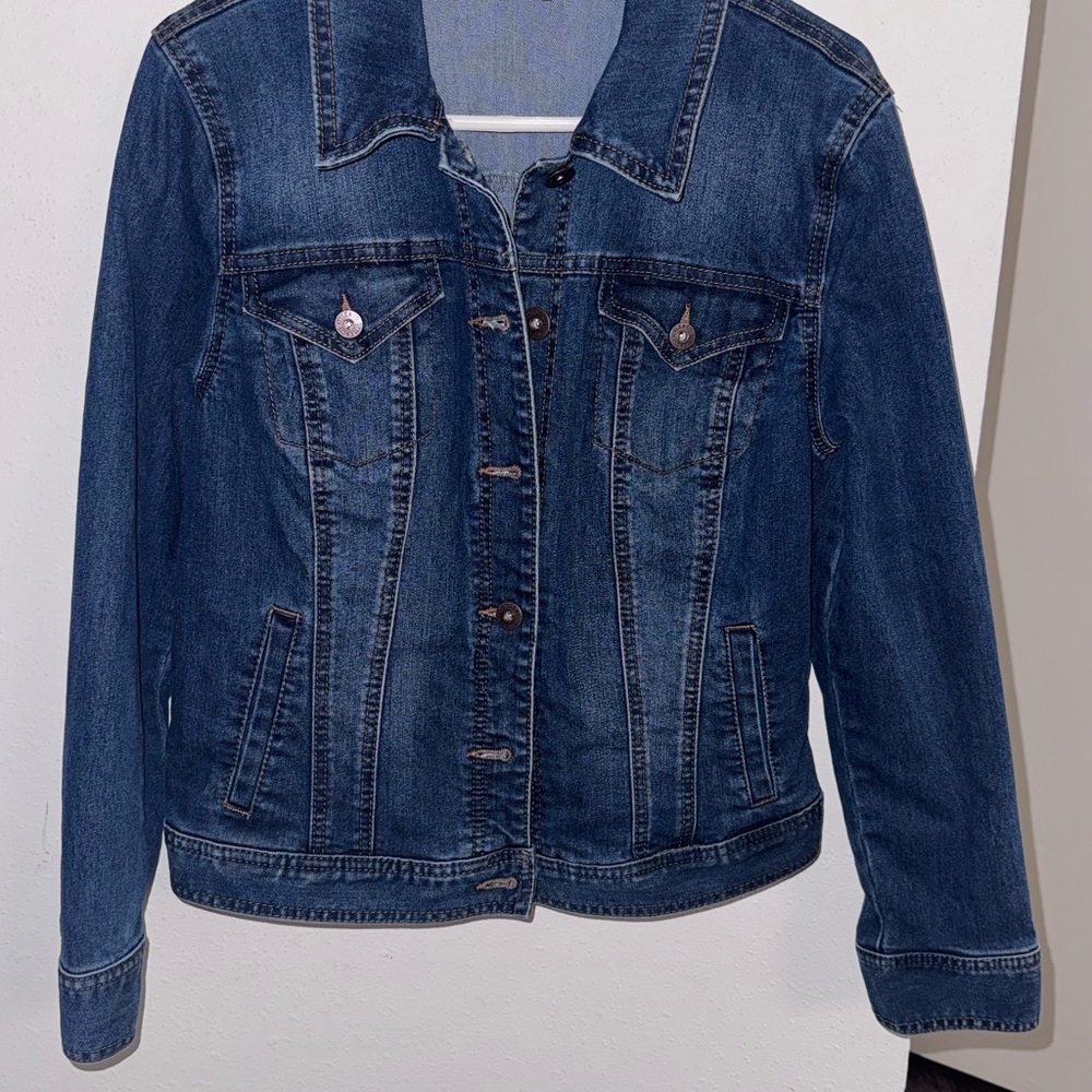 Style & Co. Dark Blue Denim Jacket